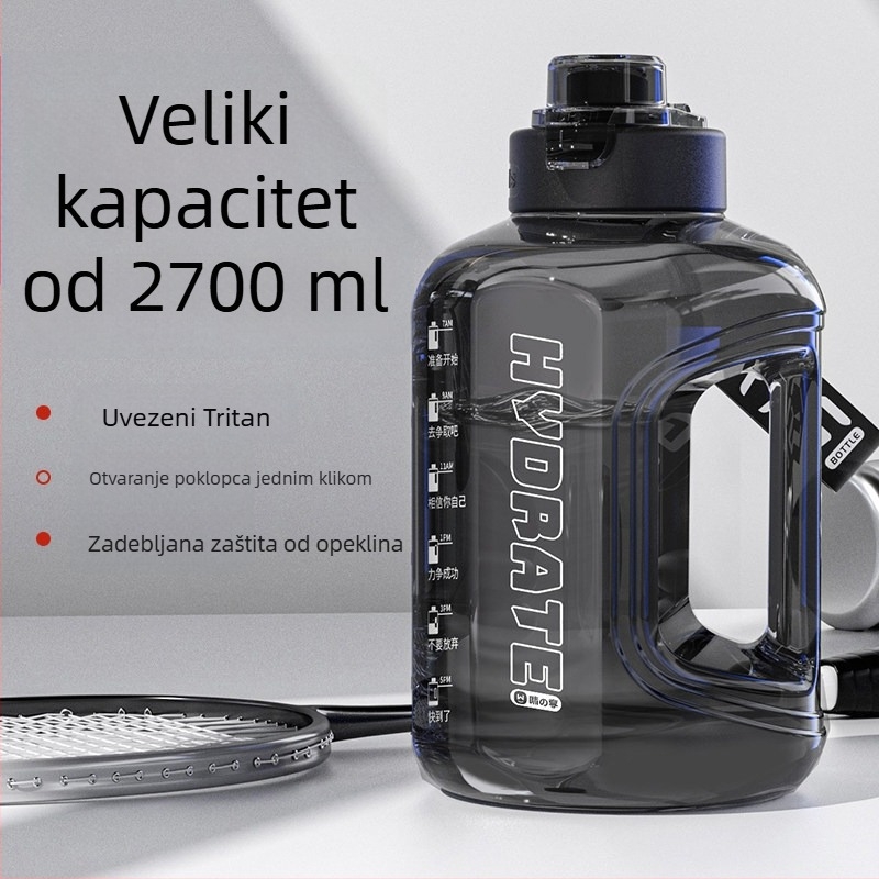 Bočica za vodu velikog kapaciteta, 2026 novi model, muška sportska boca, veliki kapacitet, otporna na visoke temperature, ljetna boca za vodu