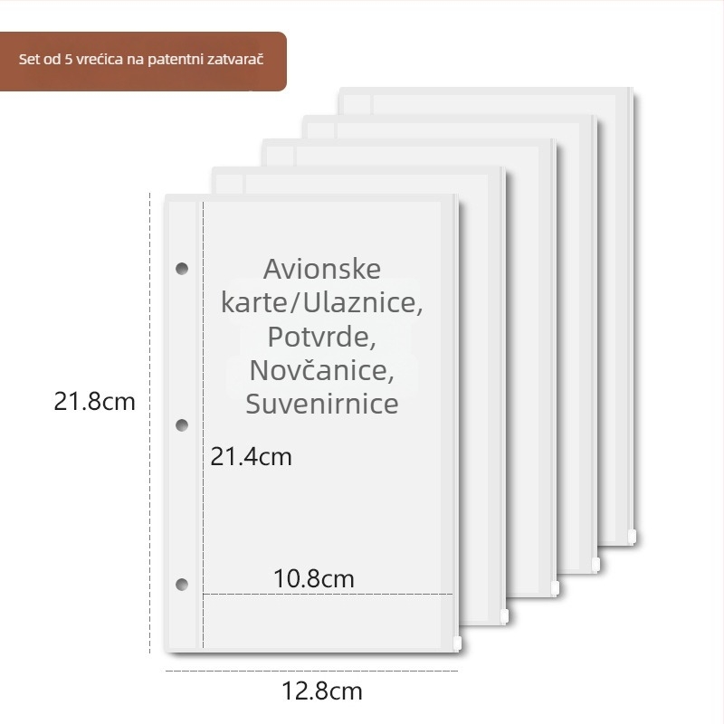 Album za pohranu ulaznica za koncerte, filmove i vlakove te fotografije Polaroid – putne uspomene