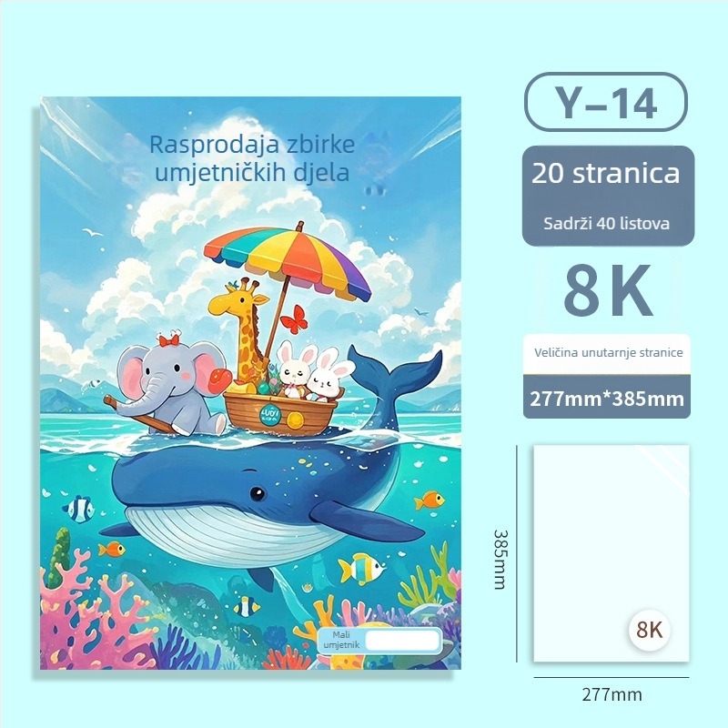 Prijenosni A3 umjetnički fascikl i portfelj, zaštitni album za 20 stranica djela, A3 veličina, 4K umjetnička zbirka, A2 fascikl, 8K ilustracijski fascikl