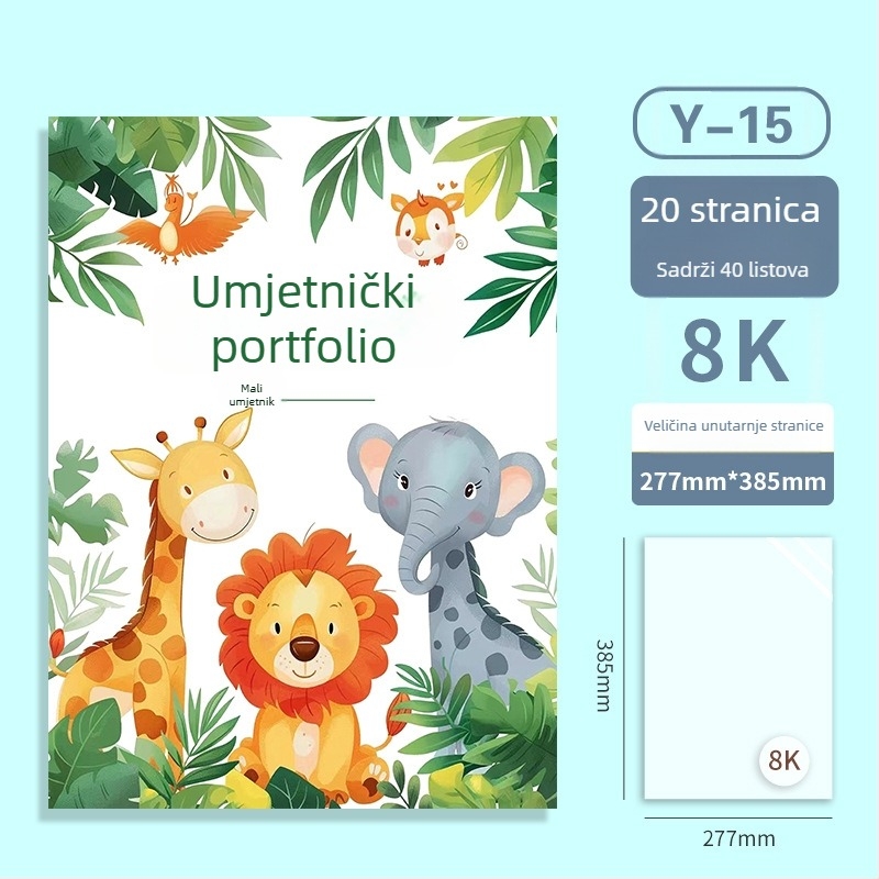 Prijenosni A3 umjetnički fascikl i portfelj, zaštitni album za 20 stranica djela, A3 veličina, 4K umjetnička zbirka, A2 fascikl, 8K ilustracijski fascikl