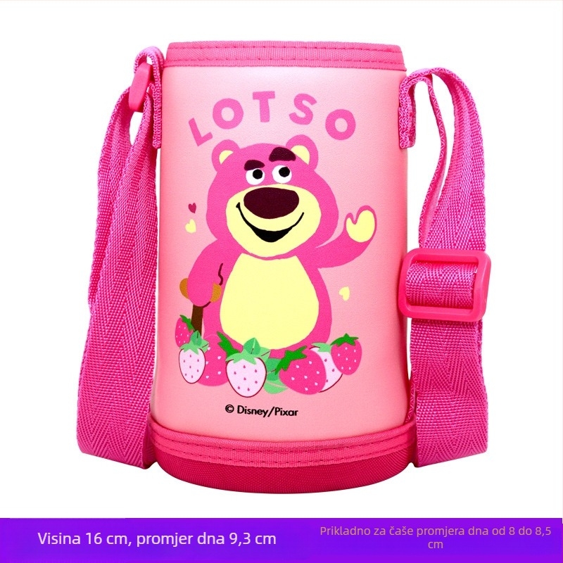 Dječji karikaturalni izolacijski omotač za čašu s zaštitnim kućištem za vodu, crossbody torba, remen za bocu i užad za nošenje, dostupno u više stilova.