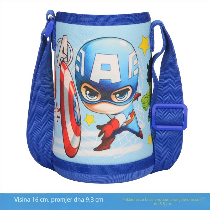 Dječji karikaturalni izolacijski omotač za čašu s zaštitnim kućištem za vodu, crossbody torba, remen za bocu i užad za nošenje, dostupno u više stilova.