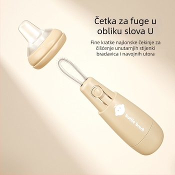 Trostruka silikonska četkica za bočicu s odvojivom bradavicom i čašom za čišćenje