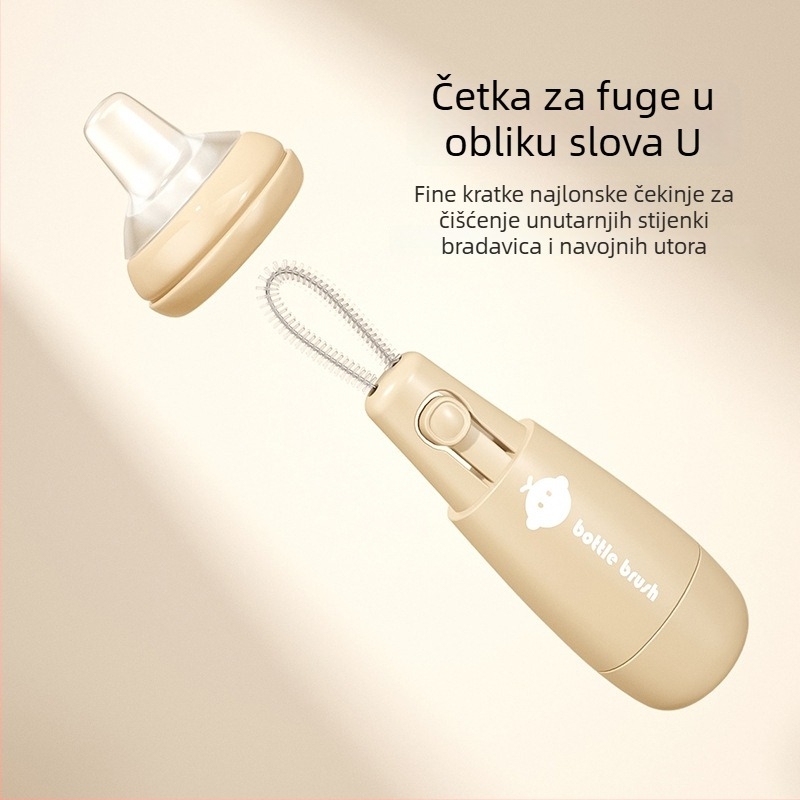 Trostruka silikonska četkica za bočicu s odvojivom bradavicom i čašom za čišćenje
