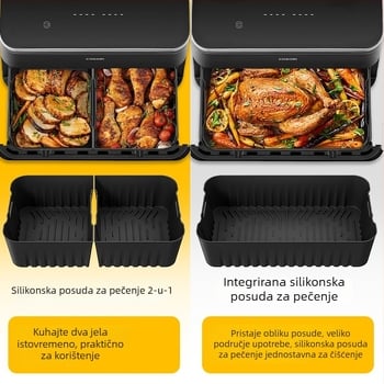 COSORI 10L silikonska posuda za pečenje u air fryeru – kvadratna, non-stick, lako se čisti, otporna na hrđu