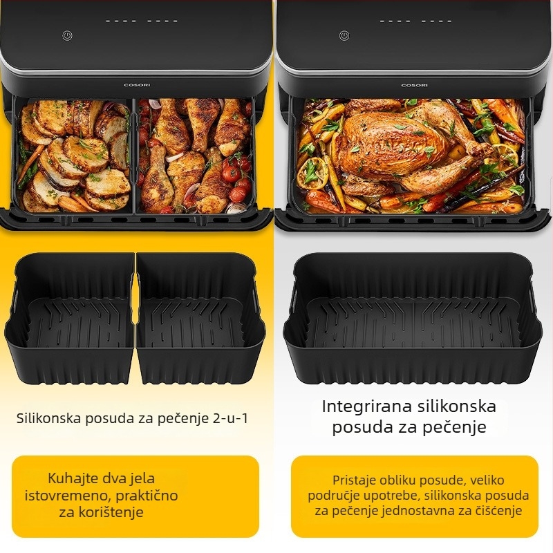 COSORI 10L silikonska posuda za pečenje u air fryeru – kvadratna, non-stick, lako se čisti, otporna na hrđu