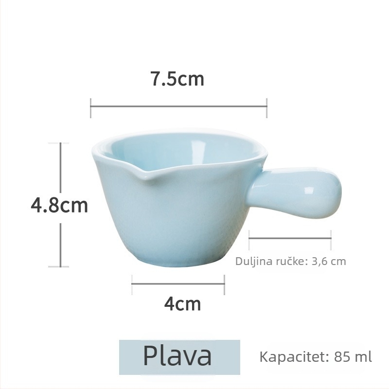Keramička šalica za jogurt s držačem, šarena šalica za mlijeko, zdjela za džem u zapadnom stilu, šarena žličica za mlijeko
