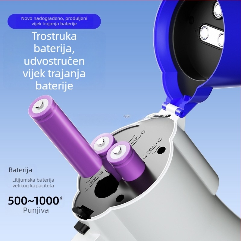 Ručni megafon za vanjsku upotrebu, baterijsko napajanje, visoka glasnoća