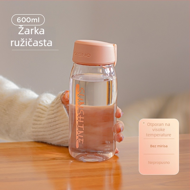 Dječja čaša za vodu za djevojčice, novi stil, kompaktna i prijenosna, plast otporan na visoke temperature, kvaliteta hrane.