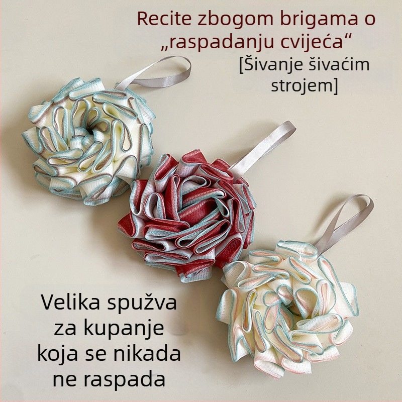 Nova izdržljiva kuglica za kupanje, veći promjer, za tuširanje i kupanje, sa pilingom