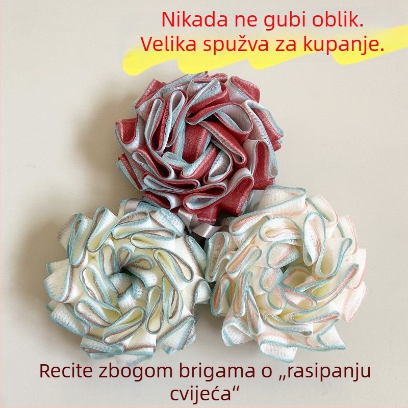 Nova izdržljiva kuglica za kupanje, veći promjer, za tuširanje i kupanje, sa pilingom