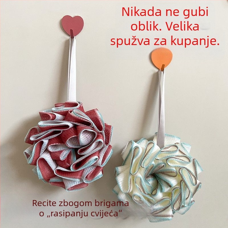 Nova izdržljiva kuglica za kupanje, veći promjer, za tuširanje i kupanje, sa pilingom