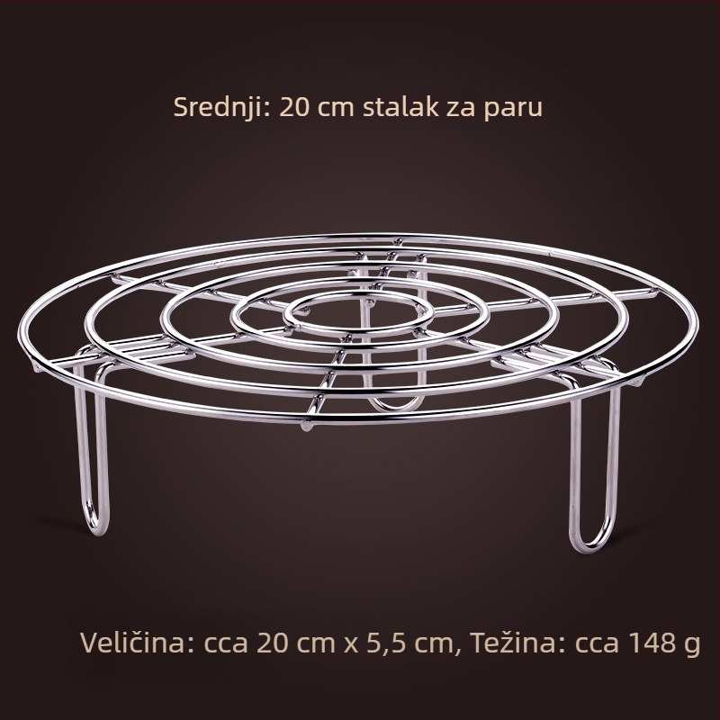 Regal za paru od 304 nehrđajućeg čelika za kućni lonac za rižu, višenamjenska rešetka za paru s visokim nogicama