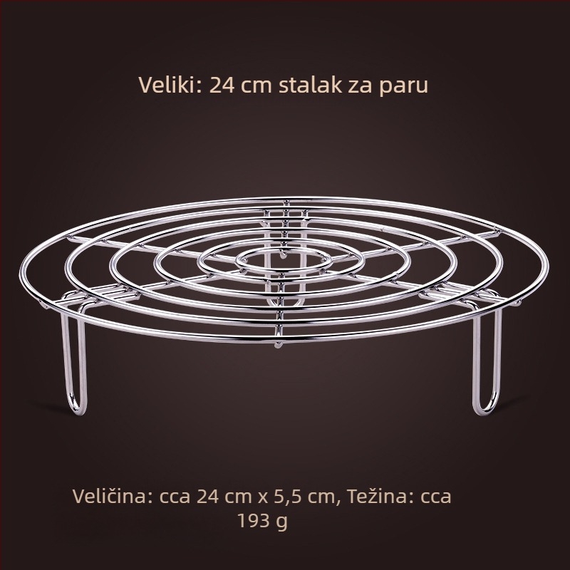 Regal za paru od 304 nehrđajućeg čelika za kućni lonac za rižu, višenamjenska rešetka za paru s visokim nogicama