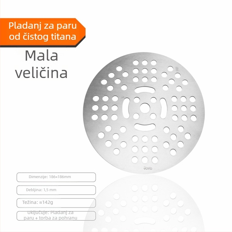 Posuda za parenje od čistog titana, držač za parenje i mreža za parenje za wok i kućnu upotrebu