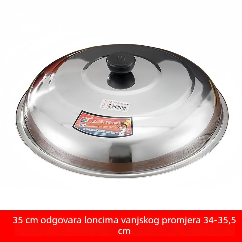 Univerzalni okrugli poklopac od nehrđajućeg čelika za lonce i wok