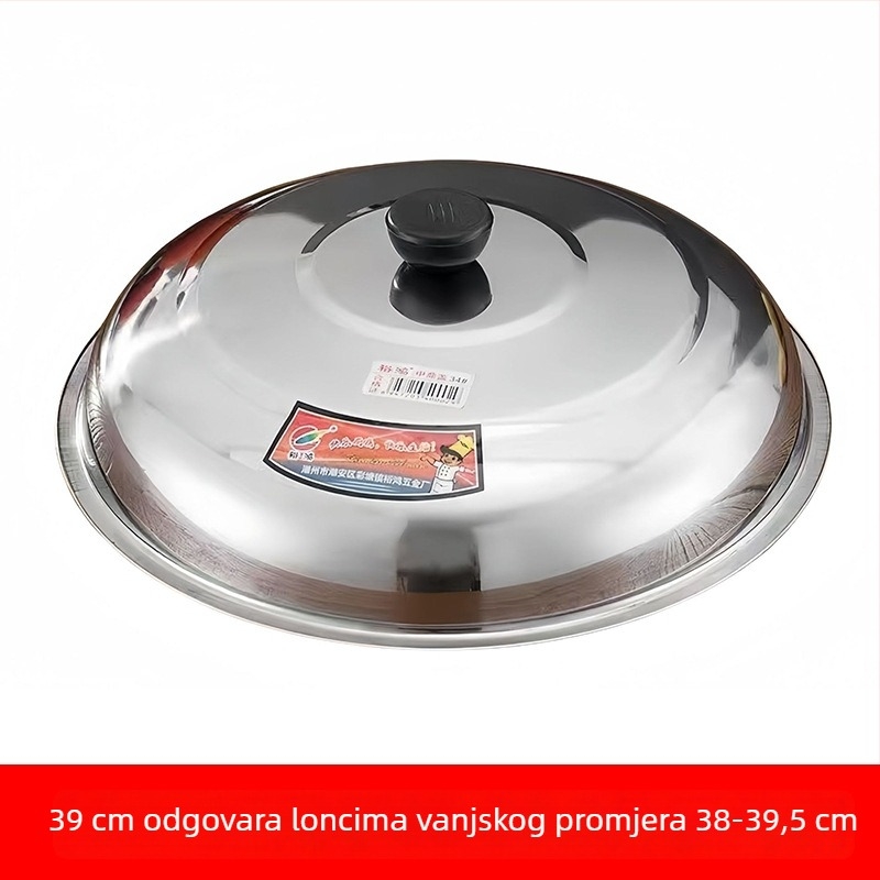 Univerzalni okrugli poklopac od nehrđajućeg čelika za lonce i wok