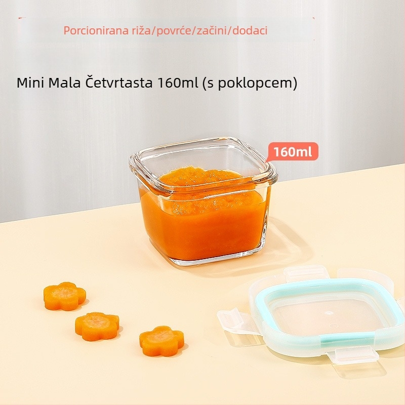 Cilock posuda od borosilikatnog stakla za juhu i voće s poklopcem, pogodno za mikrovalnu pećnicu, 800–1000 ml
