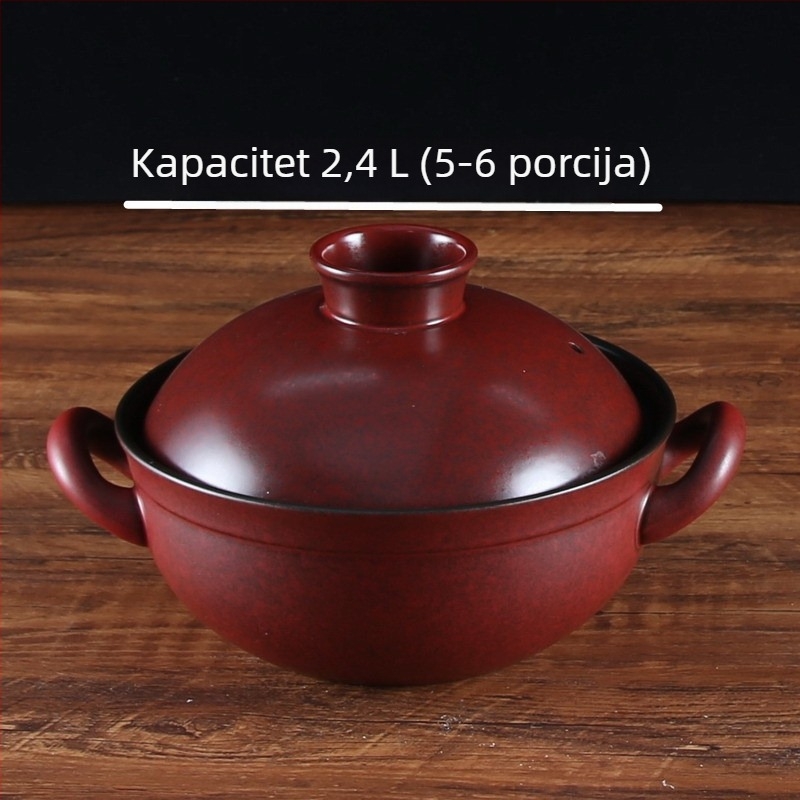Keramička posuda za rižu u glinenom loncu, neprijanjajuća, pogodna za plinsku ploču, otporna na visoke temperature, zaštita od suhog sagorijevanja