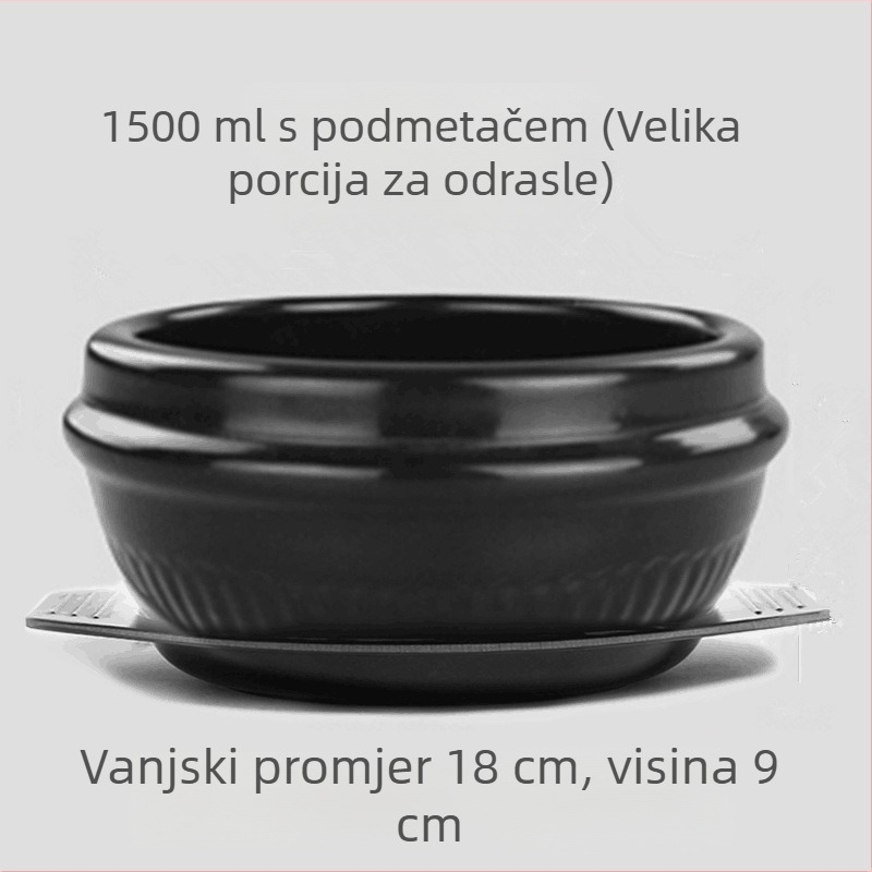 Bibimbap posuda od kamena, mala porcija za rižu i juhu