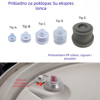 Pribor za lonac pod pritiskom Midea/Supor: plutajući ventil, brtvilo poklopca, samonoseći jezgru ventila, mali gumeni prsten