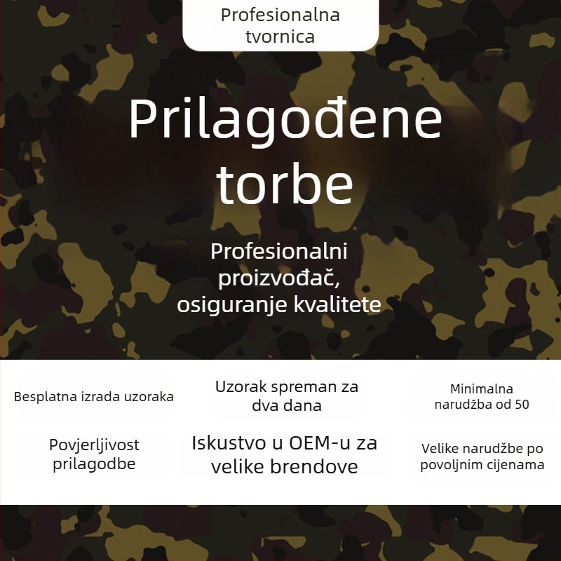 Prilagodljivi vanjski taktički ruksak s kamuflažom za planinarenje i putovanja, male serije OEM/ODM