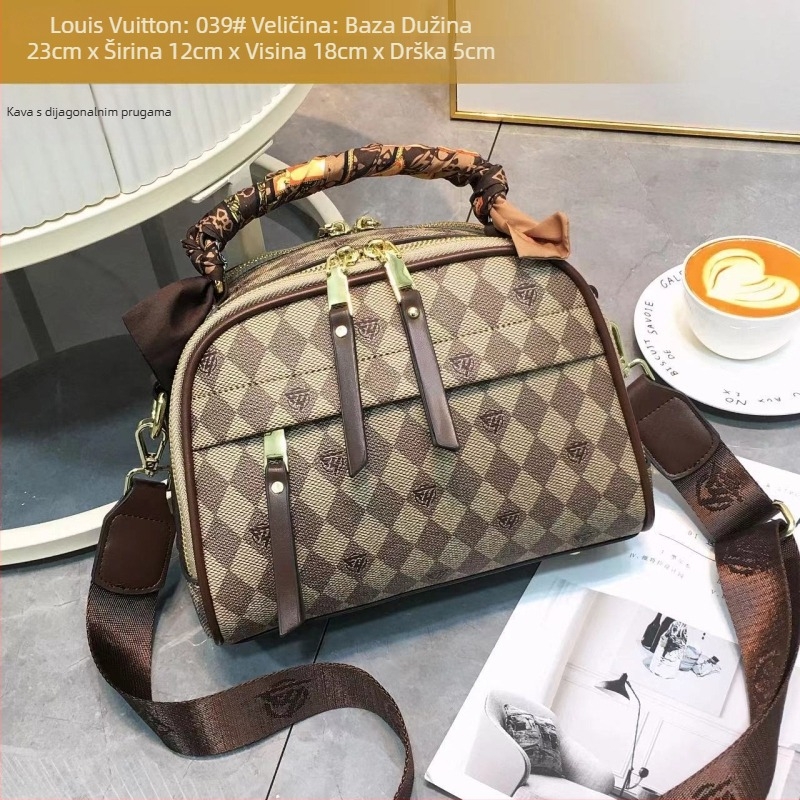 Ženska PVC torba, crossbody/na rame, srednje veličine, ovalnog oblika, gradski stil, velika kapaciteta, unutarnja džep, zatvarač, svakodnevna upotreba, dvostruke naramenice.
