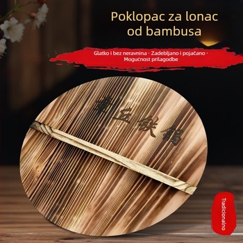 Ručni drveni poklopac za železni wok i tavu