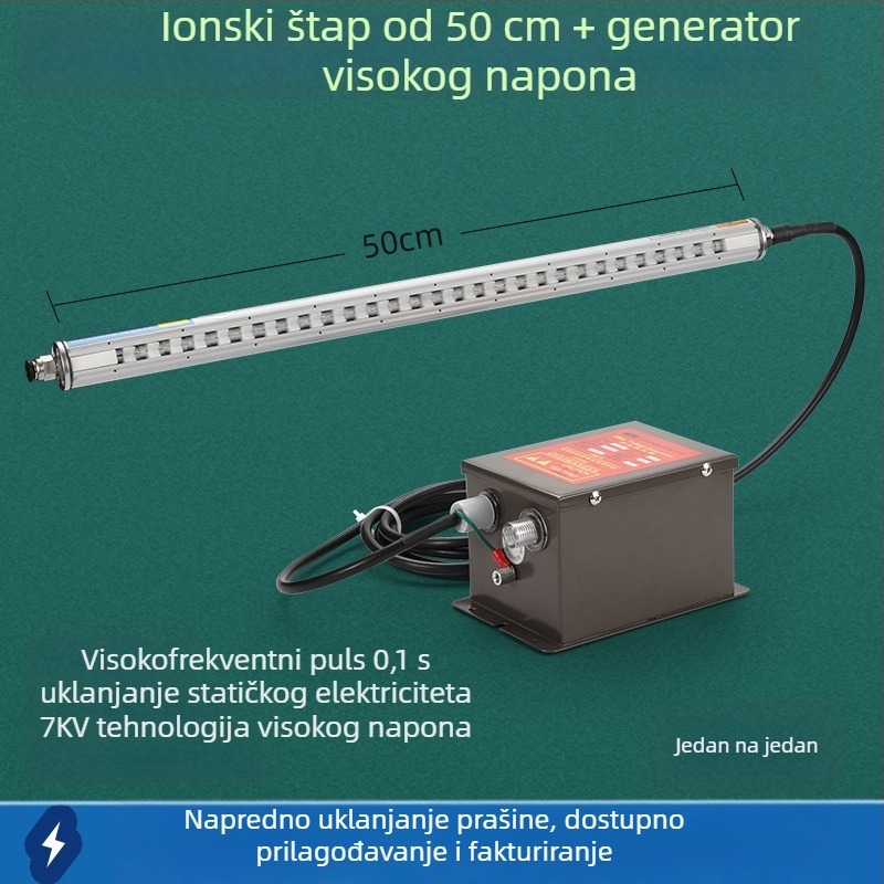 Industrijski kompaktni inteligentni visoko-frekvencijski eliminator statičkog elektriciteta s ioniziranim zračnim tokom za liniju za izradu i tiskanje plastičnih vrećica