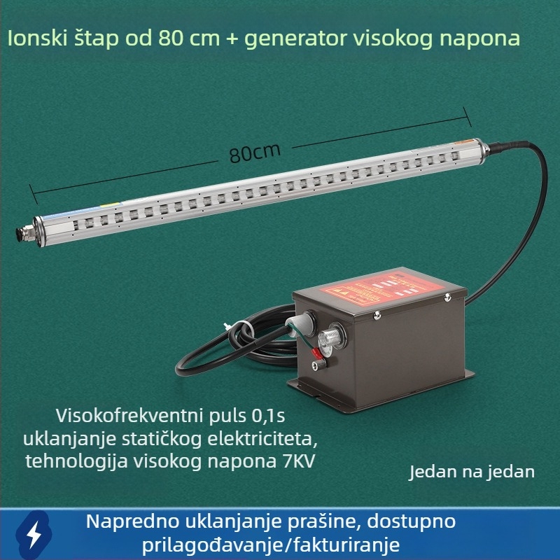 Industrijski kompaktni inteligentni visoko-frekvencijski eliminator statičkog elektriciteta s ioniziranim zračnim tokom za liniju za izradu i tiskanje plastičnih vrećica