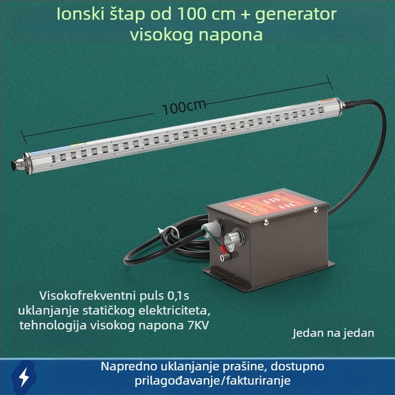 Industrijski kompaktni inteligentni visoko-frekvencijski eliminator statičkog elektriciteta s ioniziranim zračnim tokom za liniju za izradu i tiskanje plastičnih vrećica