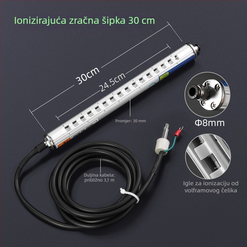 Industrijski kompaktni inteligentni visoko-frekvencijski eliminator statičkog elektriciteta s ioniziranim zračnim tokom za liniju za izradu i tiskanje plastičnih vrećica