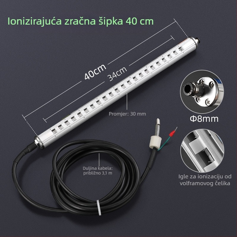 Industrijski kompaktni inteligentni visoko-frekvencijski eliminator statičkog elektriciteta s ioniziranim zračnim tokom za liniju za izradu i tiskanje plastičnih vrećica