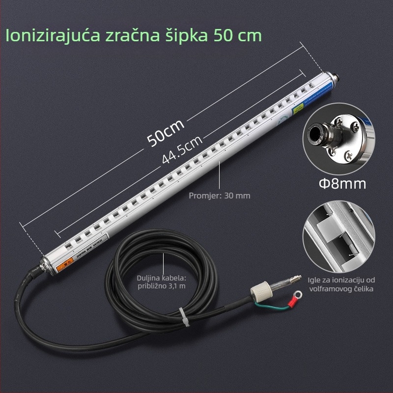 Industrijski kompaktni inteligentni visoko-frekvencijski eliminator statičkog elektriciteta s ioniziranim zračnim tokom za liniju za izradu i tiskanje plastičnih vrećica