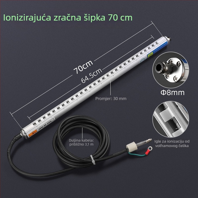 Industrijski kompaktni inteligentni visoko-frekvencijski eliminator statičkog elektriciteta s ioniziranim zračnim tokom za liniju za izradu i tiskanje plastičnih vrećica