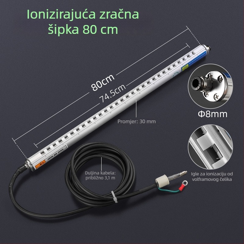 Industrijski kompaktni inteligentni visoko-frekvencijski eliminator statičkog elektriciteta s ioniziranim zračnim tokom za liniju za izradu i tiskanje plastičnih vrećica