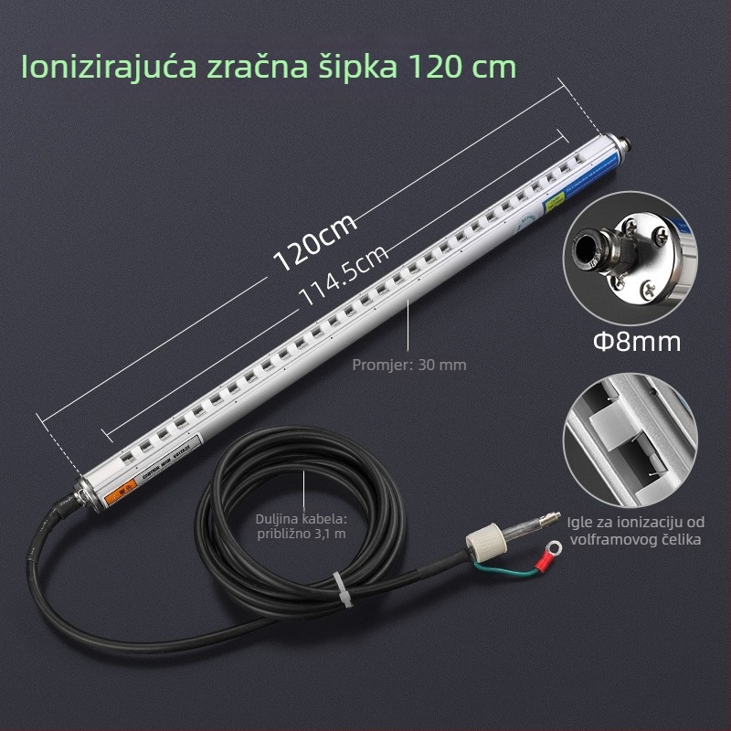 Industrijski kompaktni inteligentni visoko-frekvencijski eliminator statičkog elektriciteta s ioniziranim zračnim tokom za liniju za izradu i tiskanje plastičnih vrećica