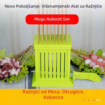 Alat za nabijanje na roštilj, novi model, pogodna za okrugle mesne kuglice i kobasice, drži ruke čiste