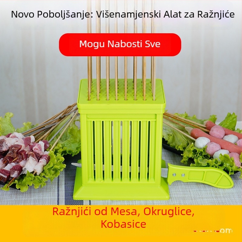 Alat za nabijanje na roštilj, novi model, pogodna za okrugle mesne kuglice i kobasice, drži ruke čiste