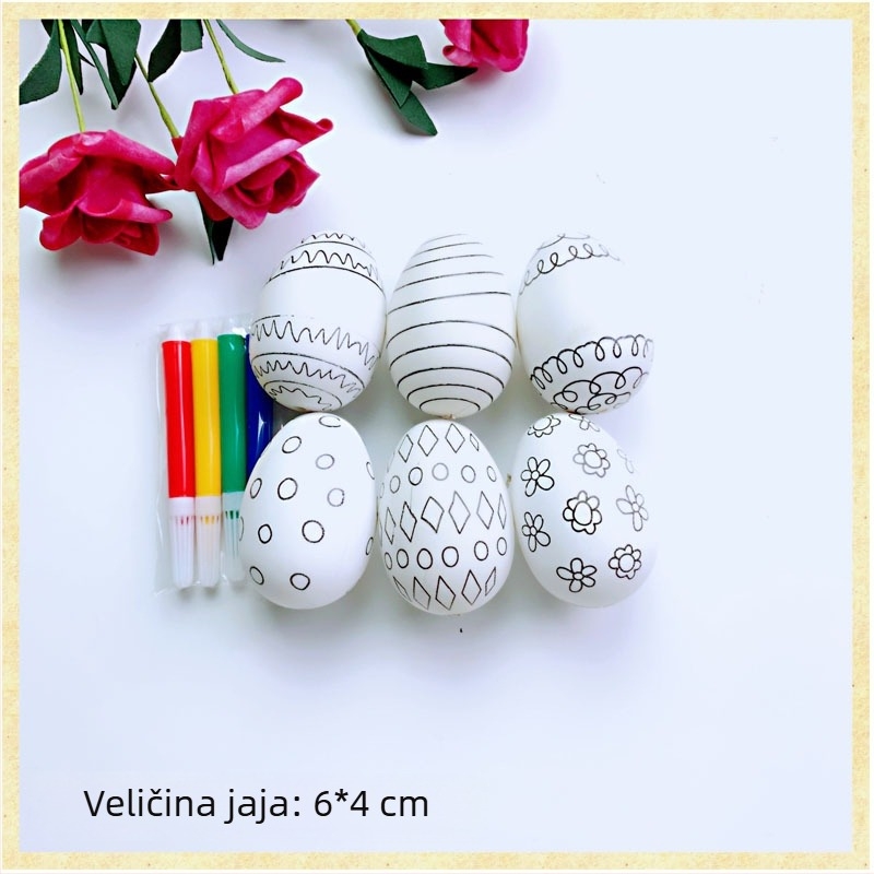 Plastično uskršnje jaje s uzorkom za djecu – DIY ručno bojanje