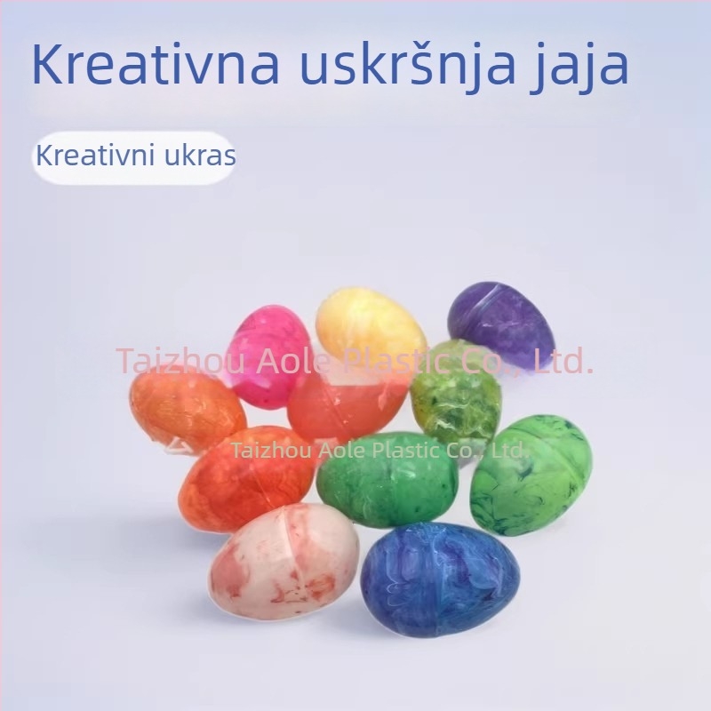 Uskrsno šareno jaje, kreativna uskrsna dekoracija, školjka jajeta od mramora