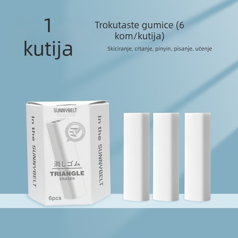 PVC trokutasta gumica za umjetničke studente — čista, ne ostavlja tragove ni otpatke, za skiciranje i crtanje