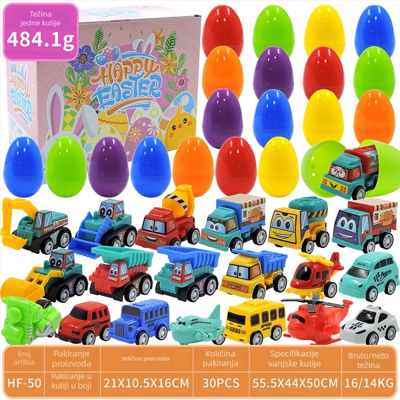 2025 Uskrsno jaje DIY pritiskajuća igračka s ispisanom ljuskom – otvoreno jaje, tajna kutija