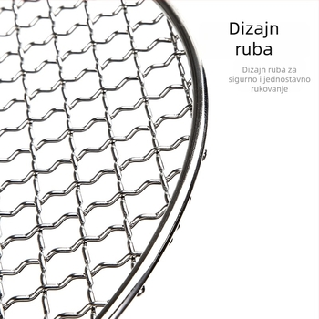 Alati za kuhanje čaja iznad vatre, 304 nehrđajući čelik grill mreža, vanjska kružna rešetka za ugljen, mreža za roštilj