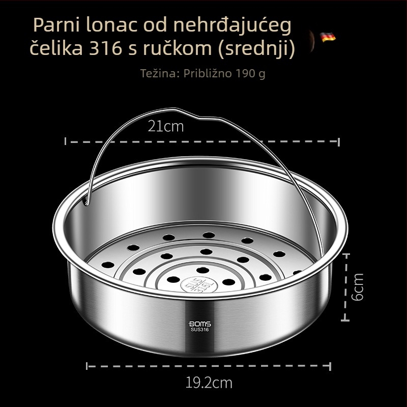 Višenamjenski stalak za paru od nehrđajućeg čelika 316, košarica za paru, mreža za kuhanje na pari i podignuti stalak za ribu