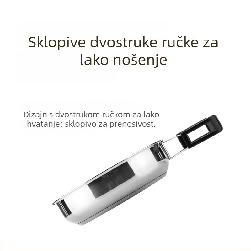 Vanjski set posuđa za kuhanje – prijenosni kamp kuhinjski set s loncima i kompletnim štednjakom