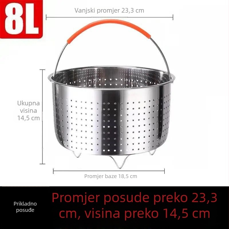 Košara za paru od 316 nehrđajućeg čelika, debeli rešetka za kuhanje riže — kućna upotreba