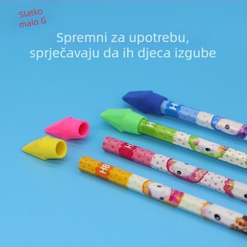Zaštitna kapa za olovku protiv gubitka, slatka gumica, bez mrlja, zaštitnik vrha olovke, za likovne ispite u osnovnoj školi