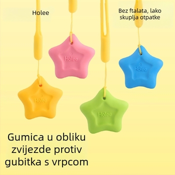 Guma za brisanje u obliku petokrake zvijezde – čisto brisanje, bez ostataka, za djecu 6–18 godina, unisex