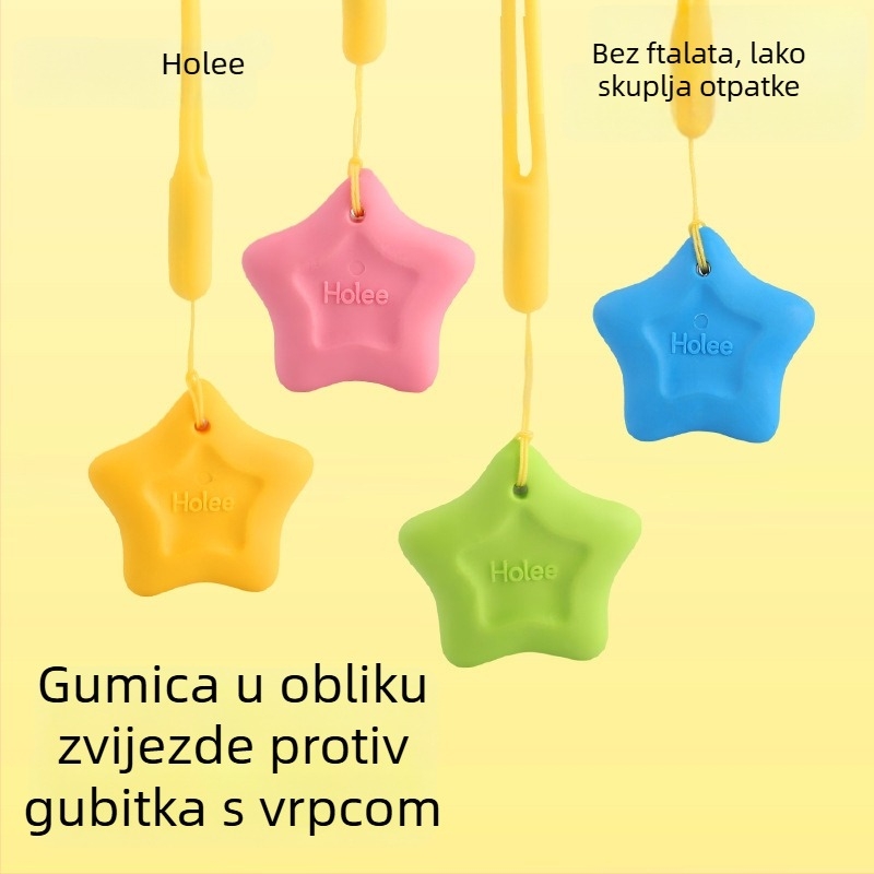 Guma za brisanje u obliku petokrake zvijezde – čisto brisanje, bez ostataka, za djecu 6–18 godina, unisex